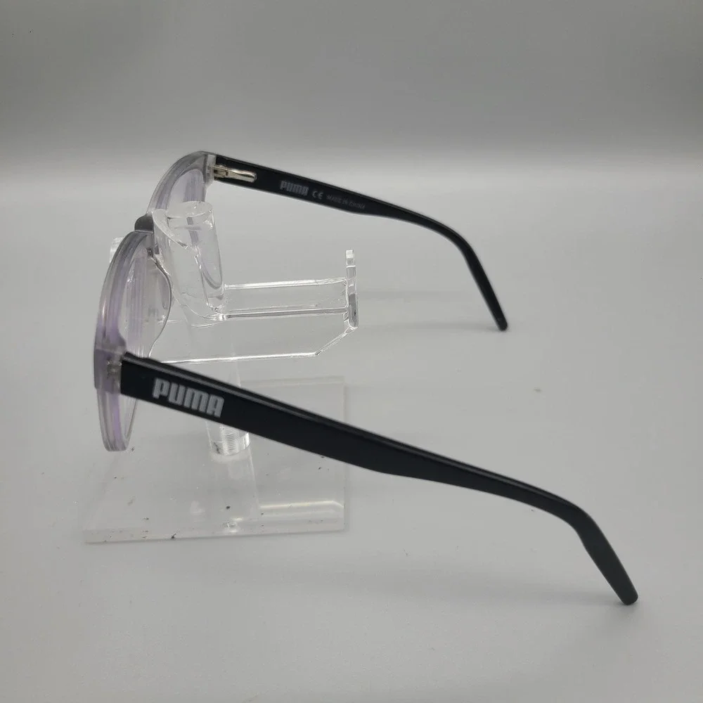 Puma Kids Clear Grey Black Rectangular Eyeglasses Frames PJ0046O 001 51-14-130